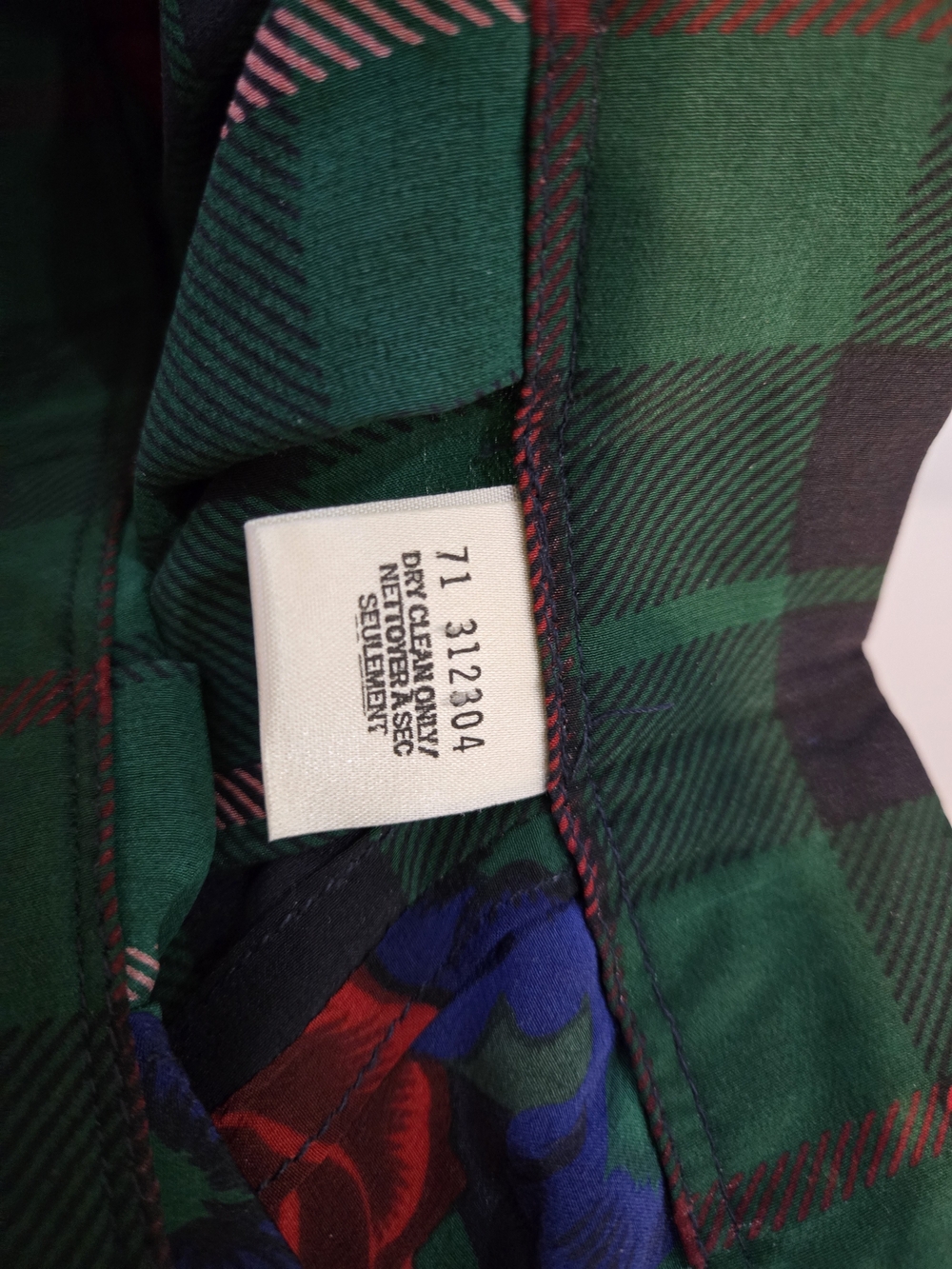 ALFRED SUNG Silk Plaid Midi Skirt - Picture 6 of 6